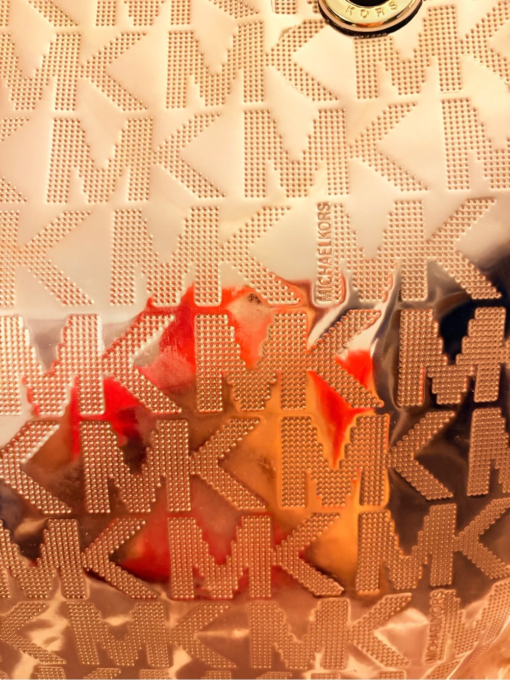 Michael Kors Metallic Gold Logo Tote - Picture 5 of 6